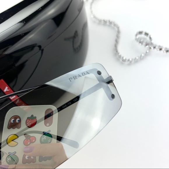 NEW! Prada 61V Runway Mirror Rectangle Sunglasses - Picture 4 of 10